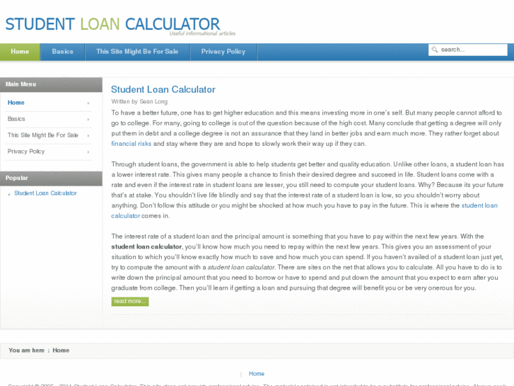 www.studentloancalculator.net