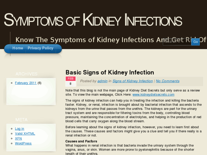 www.symptomsofkidneyinfections.net