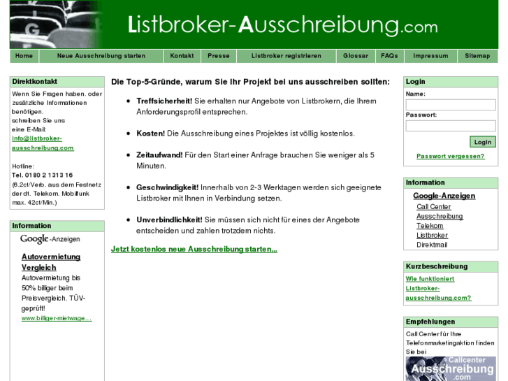 www.listbrokerausschreibungen.com