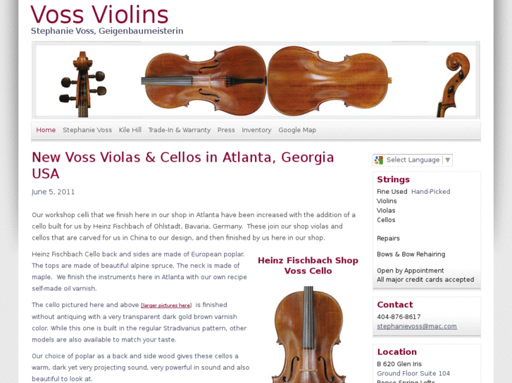 www.stephanievossviolins.com