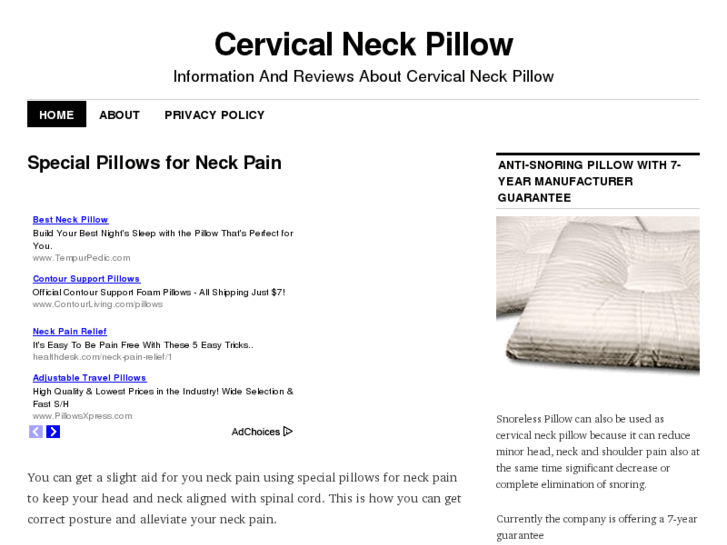 www.mycervicalneckpillow.com