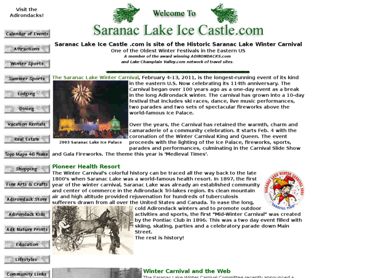 www.saranaclakeicecastle.com