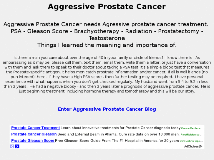 www.aggressiveprostatecancer.com