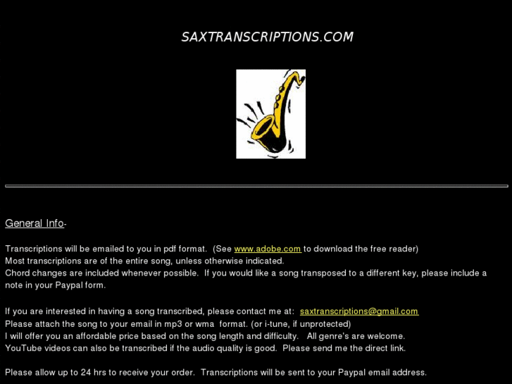 www.saxtranscriptions.com