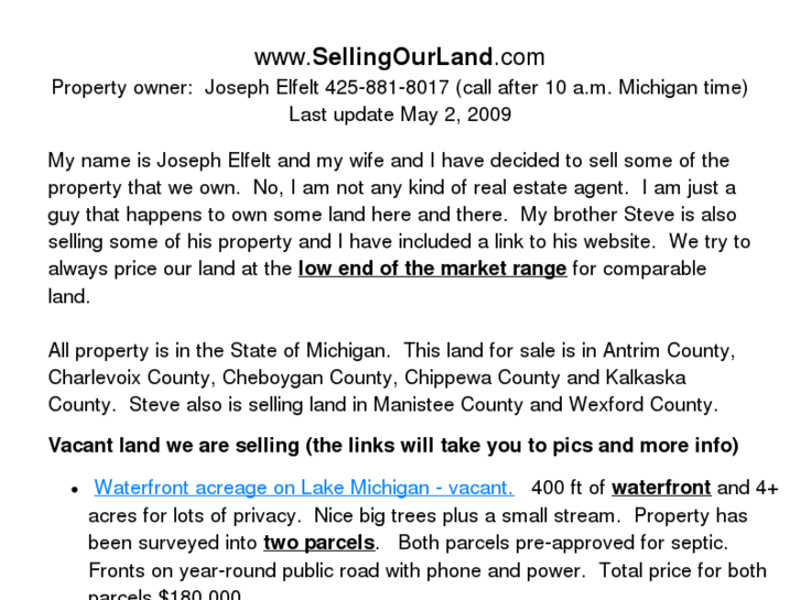 www.sellingourland.com