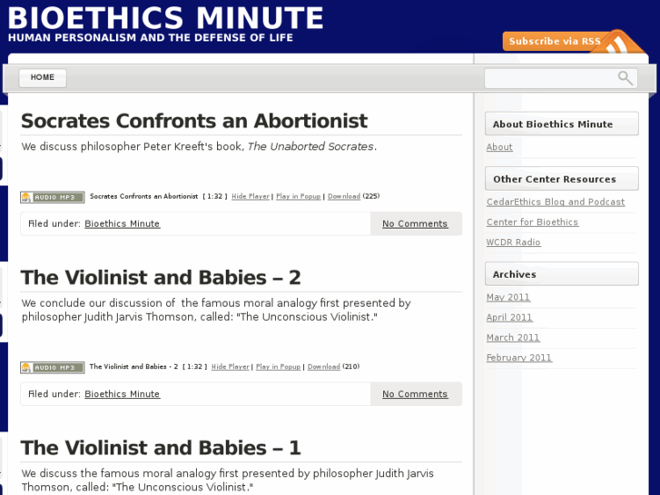 www.bioethicsminute.com