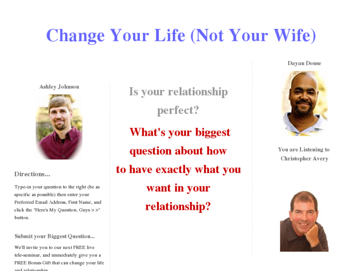 www.changeyourlifenotyourwife.com