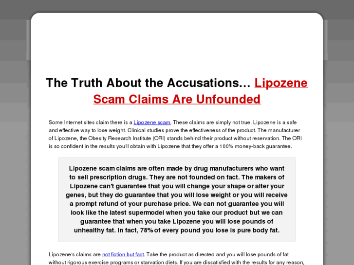 www.lipozenescam.com