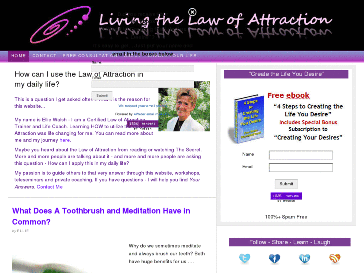 www.livingthelawofattraction.com