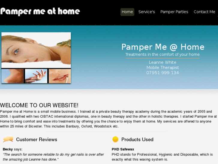 www.pampermeathome.com