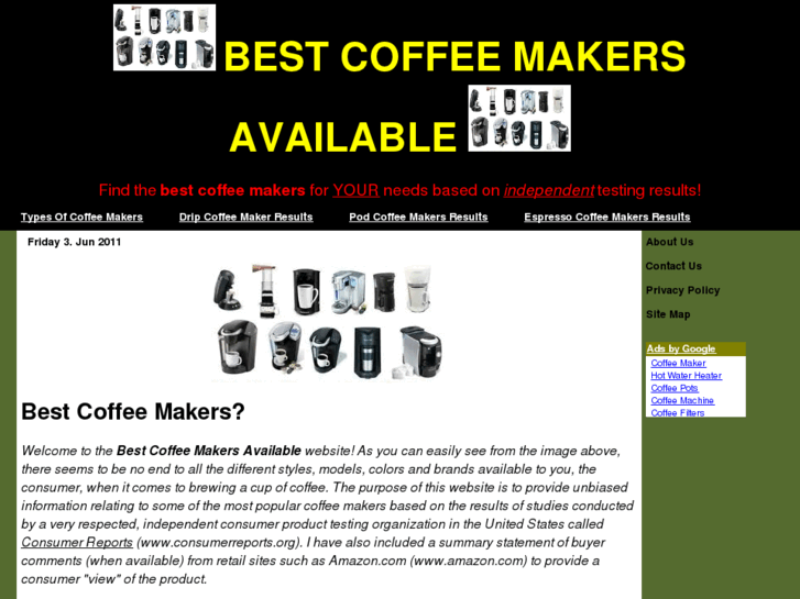 www.bestcoffeemakersavailable.com