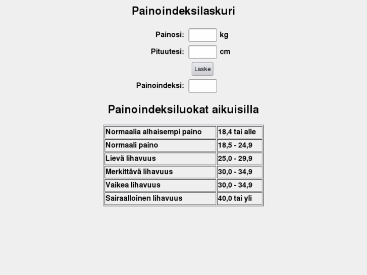 www.painoindeksilaskuri.com