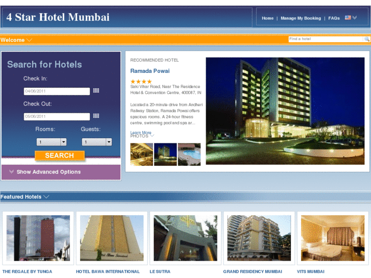 www.4starhotelmumbai.com