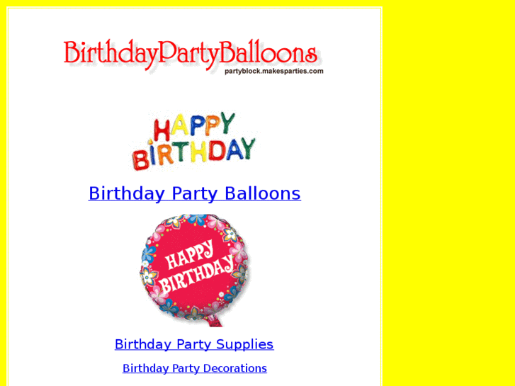 www.birthdaypartyballoons.net