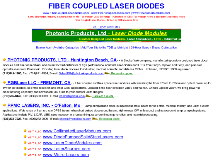 www.fibercoupledlaserdiodes.com
