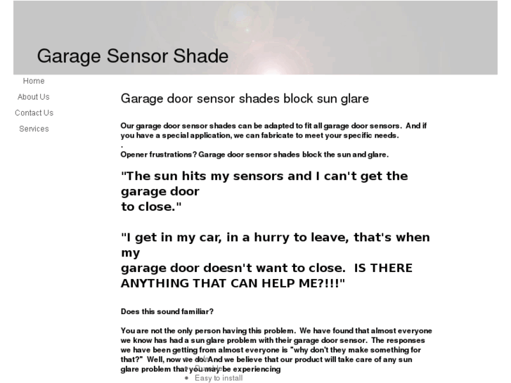 www.garagesensorshade.com