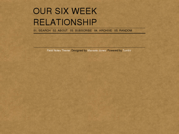 www.oursixweekrelationship.com