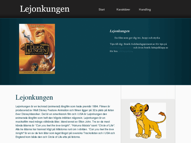 www.lejonkungen.se