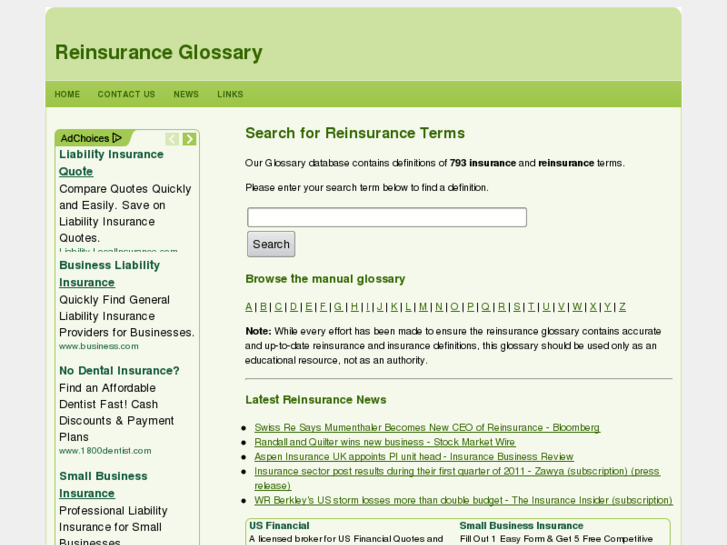 www.reinsuranceglossary.com