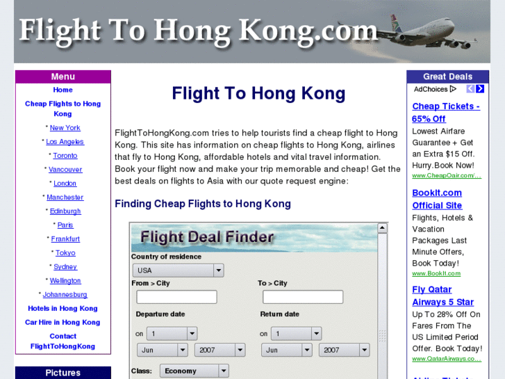 www.flighttohongkong.com