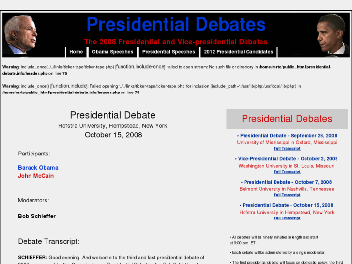 www.presidential-debate.info