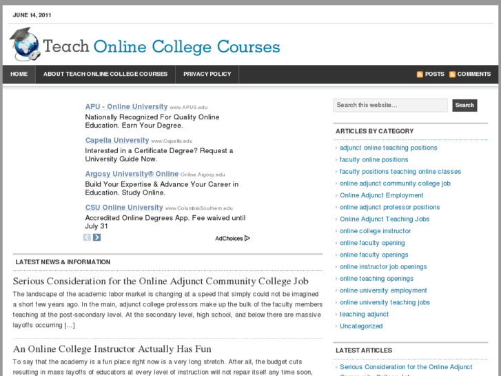 www.teachonlinecollegecourses.com