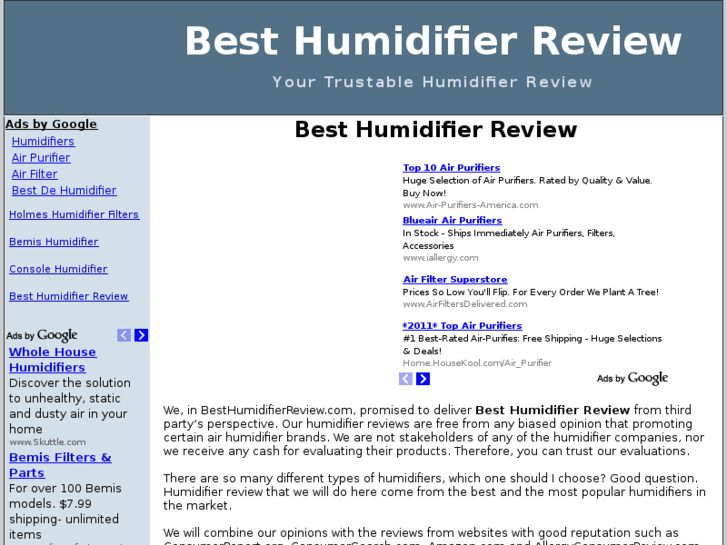 www.besthumidifierreview.com