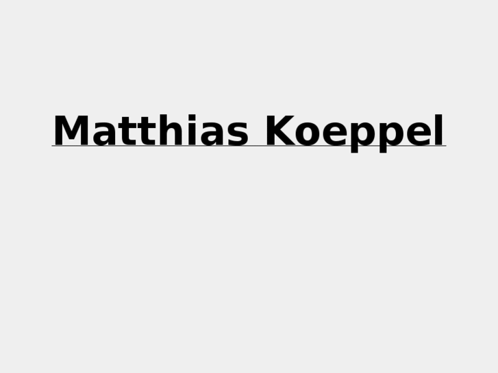 www.matthiaskoeppel.de