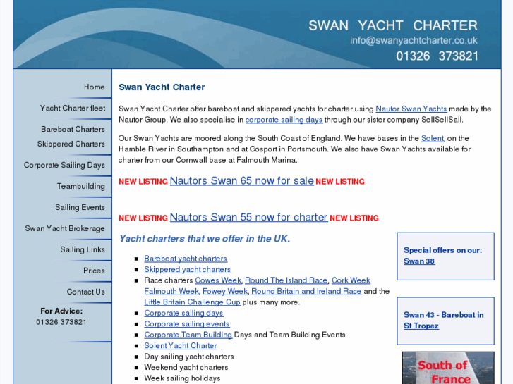 www.swanyachtcharter.com