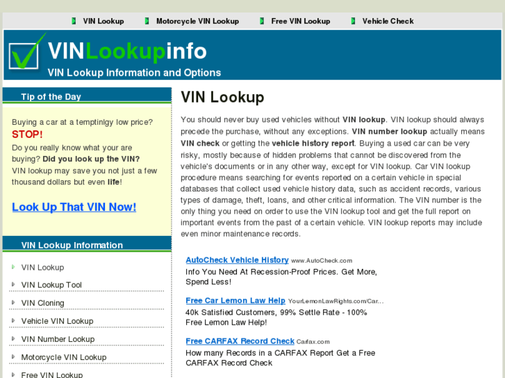 www.vinlookup.info