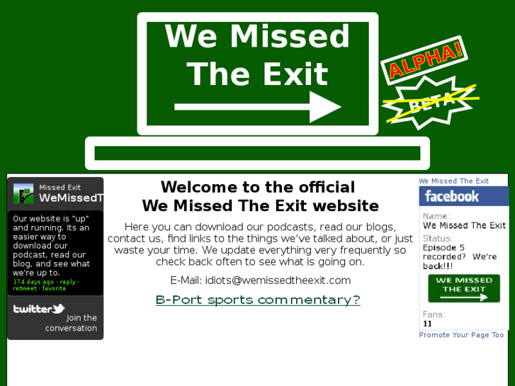 www.wemissedtheexit.com