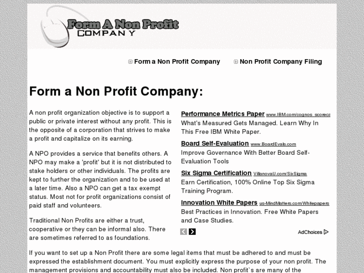 www.formanonprofitcompany.net