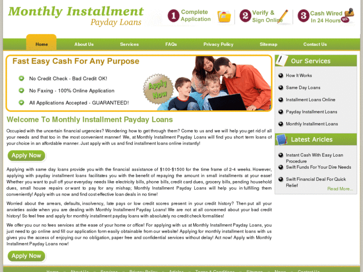 www.monthlyinstallmentpaydayloans.com