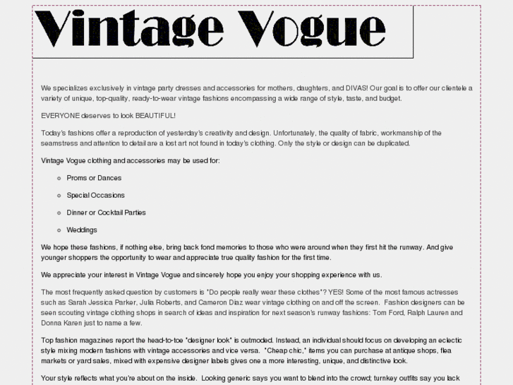 www.vintagevoguefashions.com