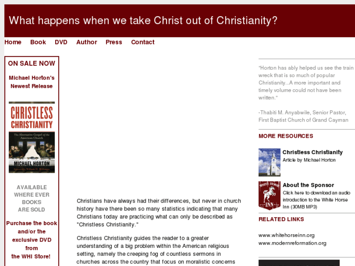 www.christlesschristianity.com