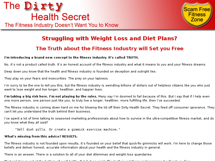 www.dirtyhealthsecret.com