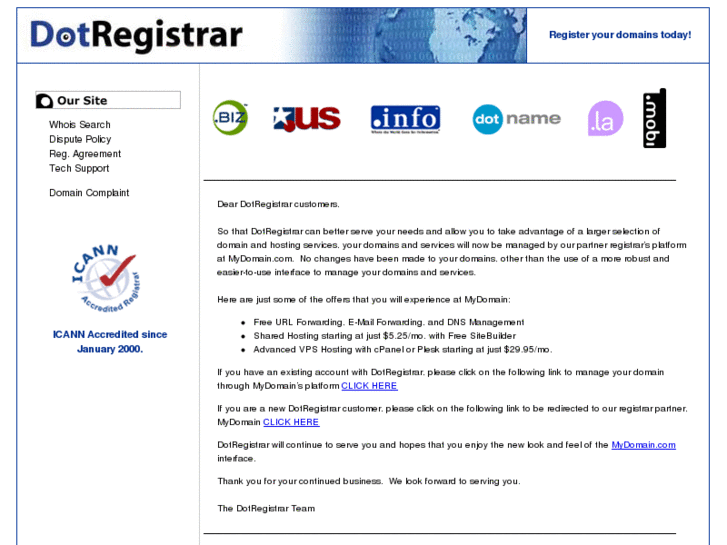 www.dot-registrar.com