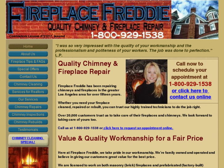 www.fireplacefreddie.com