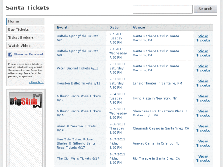 www.santatickets.com