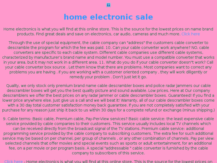 www.home-electronic-sale.com