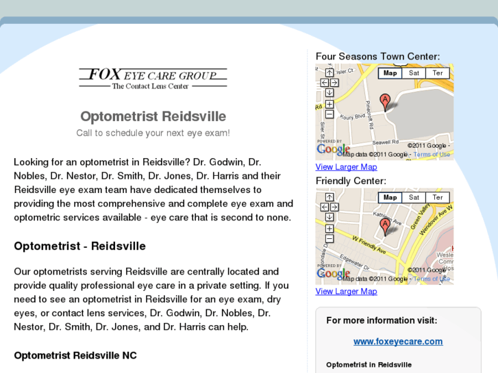 www.optometristreidsville.com