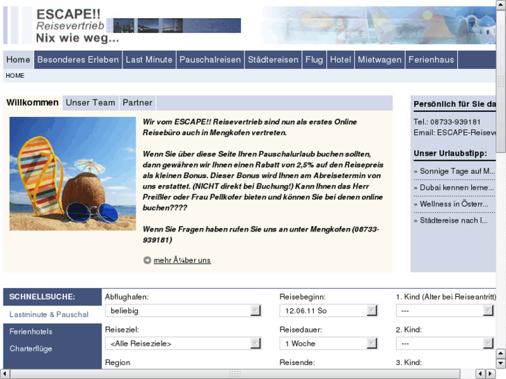 www.escape-reisevertrieb.com
