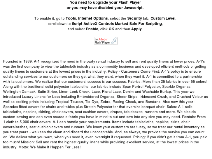 www.a1tablecloth.net