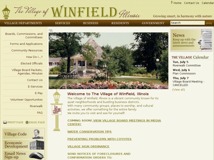 www.villageofwinfield.com