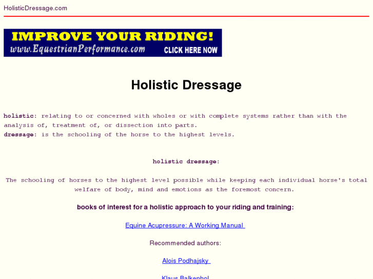 www.holisticdressage.com