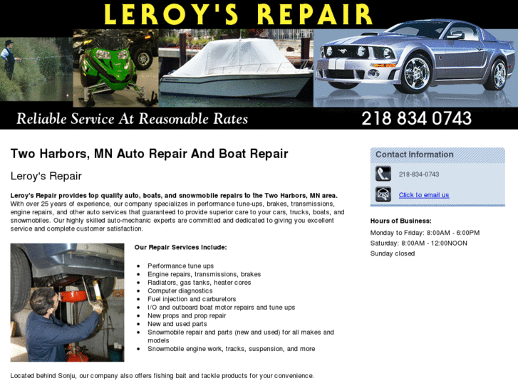 www.leroysrepairandbait.com