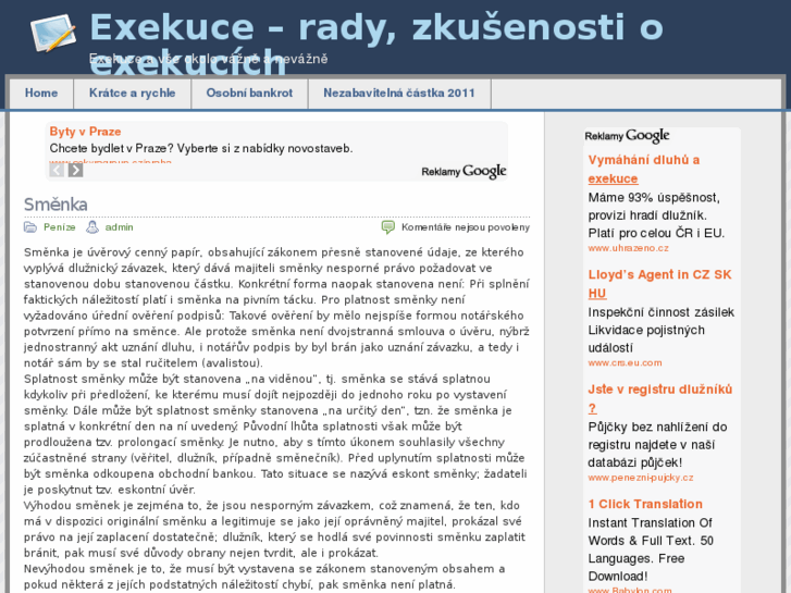 www.pozor-exekuce.cz