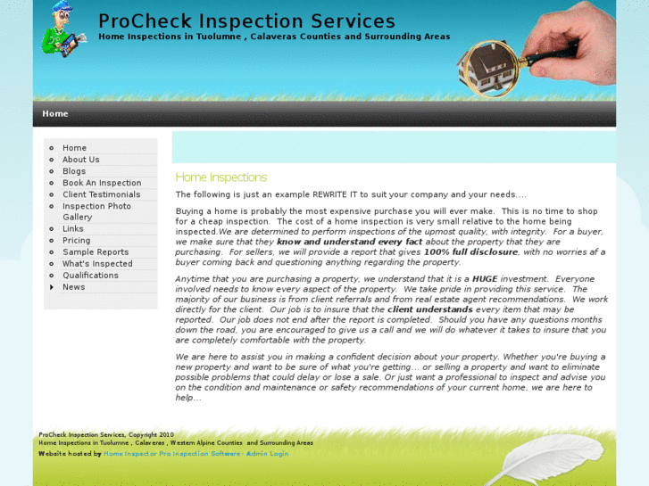 www.procheckinspections.com