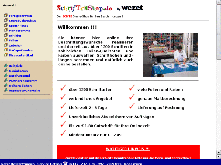 www.schriftenshop.de