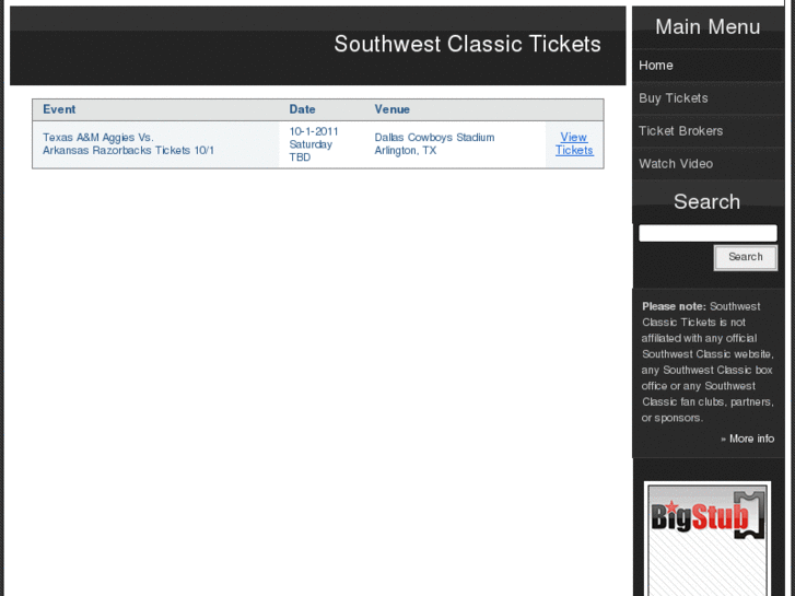 www.southwestclassictickets.net